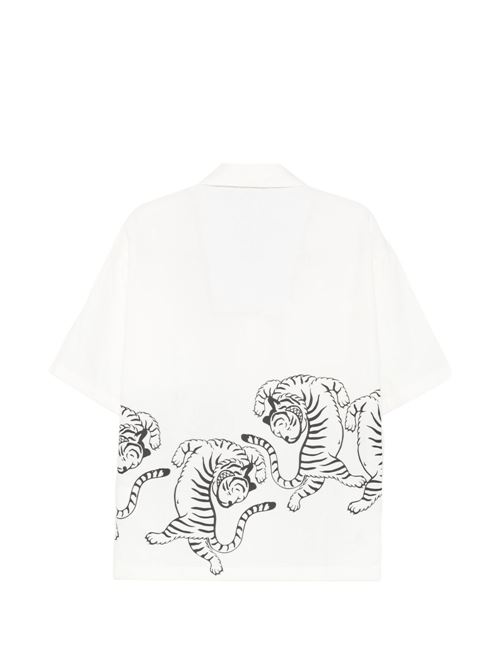 Camicia uomo Just Cavalli bianca con stampa tigri JUST CAVALLI | 80OALF03CNF03004